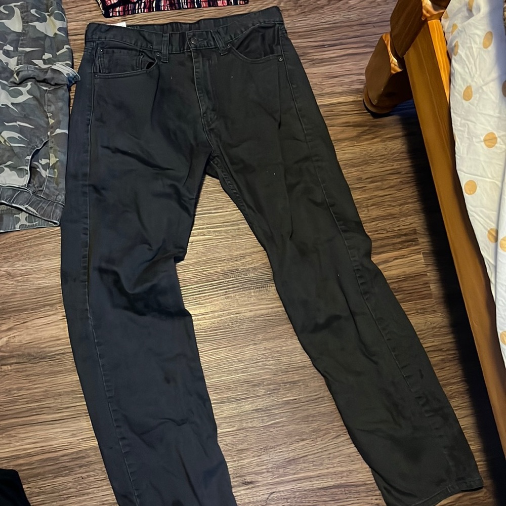 blackish gray pants